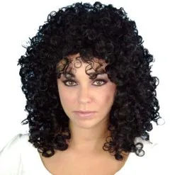 CURLY LONG BLACK CHER WIG