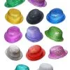 BOWLER GLITTER HATS IN 12 ASSORTED COLOURS