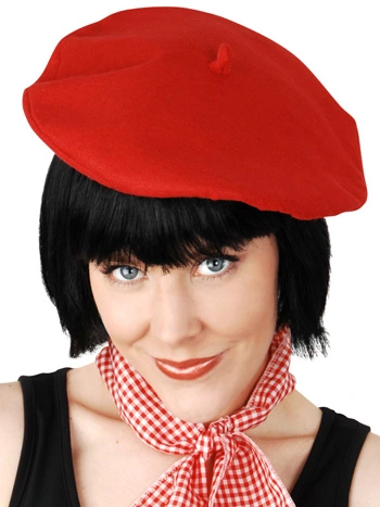 FRENCH BERET IN BLACK OR RED 3 FRENCH BERET IN BLACK OR RED