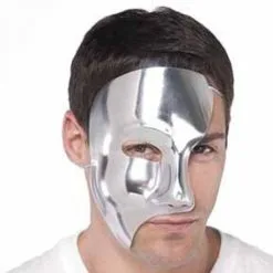 MASK - PHANTOM OF THE OPERA - SHINY SILVER