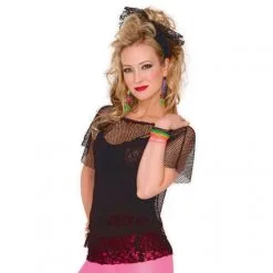 1980'S BLACK LACE HEADSCARF