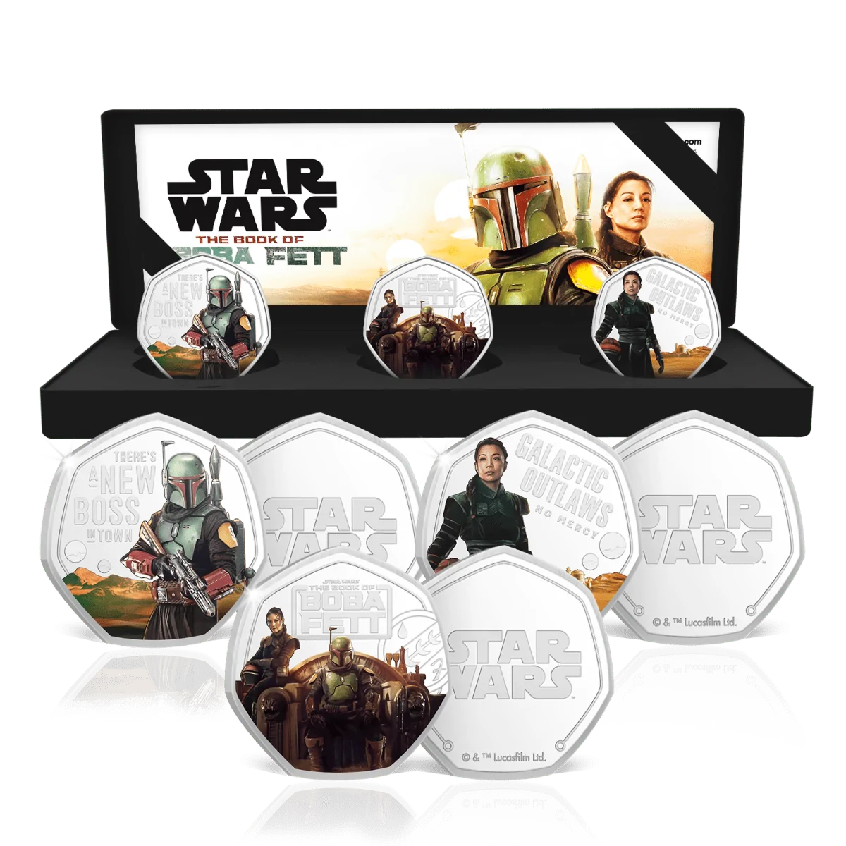 Star Wars: The Mandalorian The Book Of Boba Fett Commemorative Coin Boxset 4 Star Wars: The Mandalorian The Book Of Boba Fett Commemorative Coin Boxset - Image 2