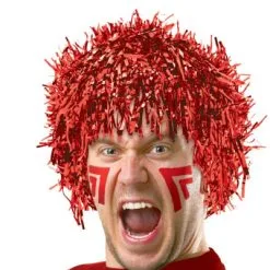 TINSEL WIG - RED