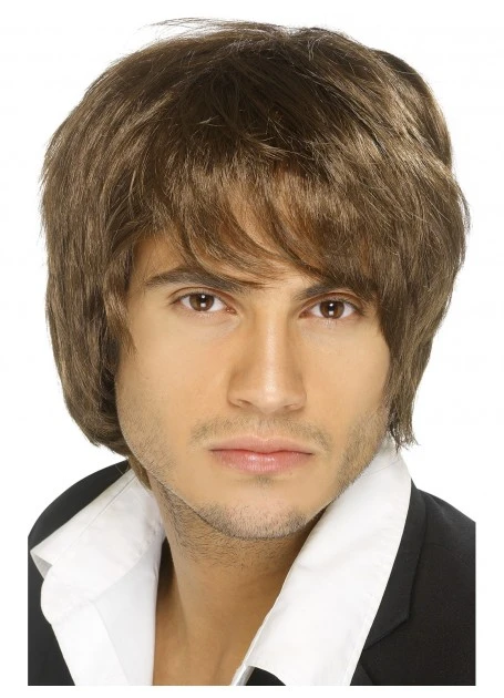 BOY BAND STREET BROWN WIG 3 BOY BAND STREET BROWN WIG