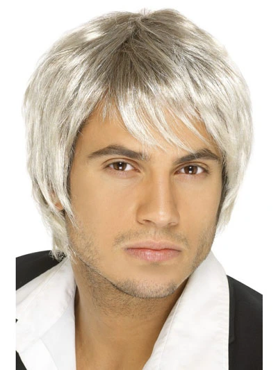 BOY BAND STREET BLONDE STREAKED WIG 3 BOY BAND STREET BLONDE STREAKED WIG