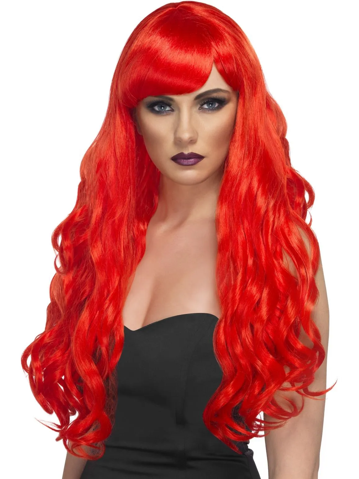 MERMAID WIG - BRIGHT RED 3 MERMAID WIG - BRIGHT RED