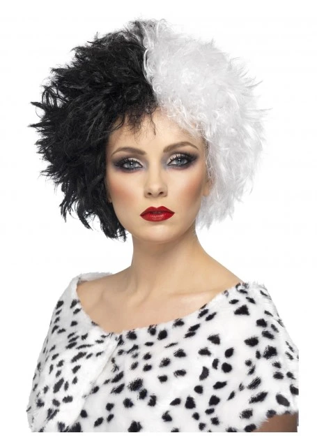 CRUELLA DE VILLE WIG BLACK AND WHITE 3 CRUELLA DE VILLE WIG BLACK AND WHITE