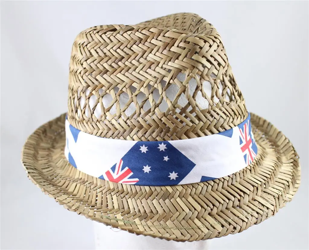 AUSSIE STRAW FEDORA 3 AUSSIE STRAW FEDORA