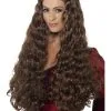 MARION MEDIEVAL PRINCESS WIG - LONG BROWN WAVY WITH PLAITS -Wigs for Fancy Dress Sales Shop 43661 0