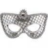 MASK - SILVER BROCADE & SEQUINS 2 MASK - SILVER BROCADE & SEQUINS -Wigs for Fancy Dress Sales Shop 48270 365727 1 3 560