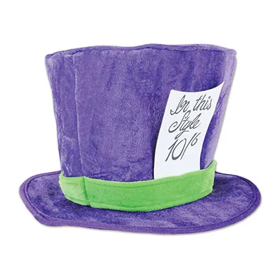 MAD HATTER HAT - PLUSH PURPLE 3 MAD HATTER HAT - PLUSH PURPLE
