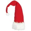SANTA HAT LONG PLUSH HAT RED & WHITE