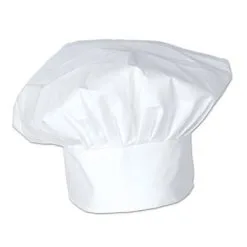 CHEF'S HAT - WHITE FABRIC OVERSIZED