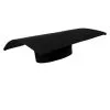 GRADUATION/MORTAR BOARD CAP - BLACK MATERIAL NO TASSEL
