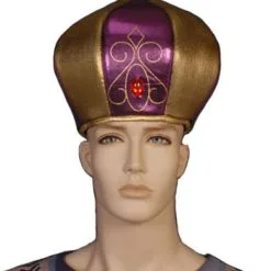 SULTAN HAT SHIMMERY PURPLE & GOLD