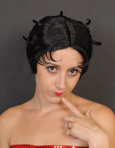 BETTY BOOP BLACK WIG 3 BETTY BOOP BLACK WIG