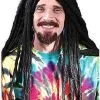 DREADLOCK WIG LONG HIPPIE BLACK -Wigs for Fancy Dress Sales Shop FW8158s