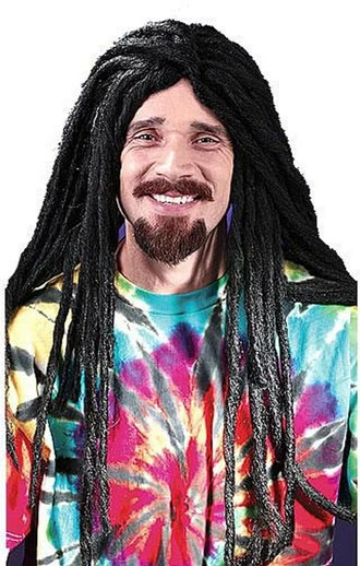 DREADLOCK WIG LONG HIPPIE BLACK 3 DREADLOCK WIG LONG HIPPIE BLACK