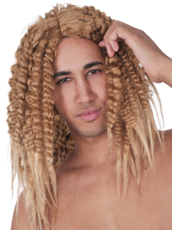 KELLY THE SURFER DARK BLONDE CRIMPED WIG - LONG 3 KELLY THE SURFER DARK BLONDE CRIMPED WIG - LONG