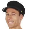 CHAUFFEUR OR FISHERMANS BLACK CAP 2 CHAUFFEUR OR FISHERMANS BLACK CAP -Wigs for Fancy Dress Sales Shop NAF032F