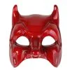 MASK - DIAVOLO RED GLOSSY DEVIL STYLE 2 MASK - DIAVOLO RED GLOSSY DEVIL STYLE -Wigs for Fancy Dress Sales Shop ND4758 red devil