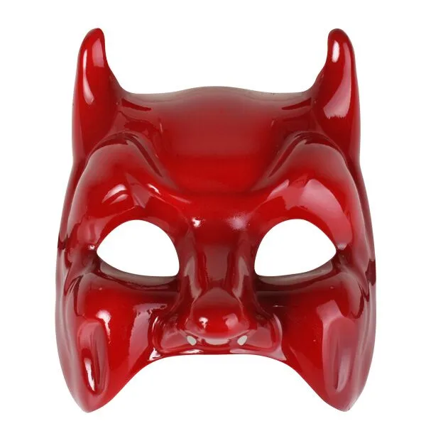 MASK - DIAVOLO RED GLOSSY DEVIL STYLE 3 MASK - DIAVOLO RED GLOSSY DEVIL STYLE