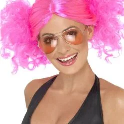 1980'S BRIGHT PINK BUNCHES WIG