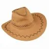 COWBOY HAT - TAN SUEDE TYPE -Wigs for Fancy Dress Sales Shop Suede3355