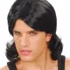 SUPER COOL BOGAN MULLET - BLACK 1 SUPER COOL BOGAN MULLET - BLACK -Wigs for Fancy Dress Sales Shop WI5871BK