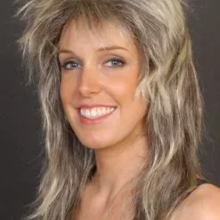 TOMMY ROCKER LONG BLONDE STREAK WIG
