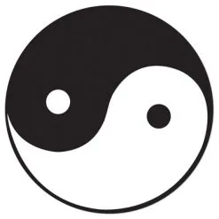 CHINESE YIN YANG SYMBOL CUT OUT