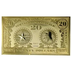 Fallout 24k Gold Plated Limited Edition Replica NCR $20 Bill 12 Fallout 24k Gold Plated Limited Edition Replica NCR $20 Bill -Wigs for Fancy Dress Sales Shop b flt45g back white