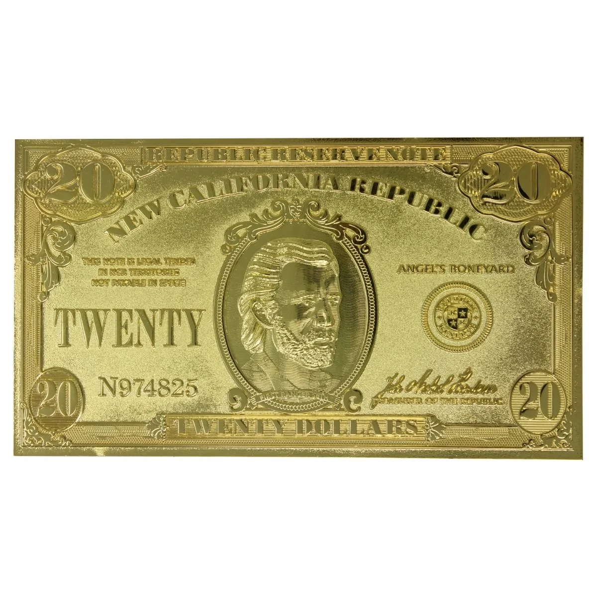 Fallout 24k Gold Plated Limited Edition Replica NCR $20 Bill 9 Fallout 24k Gold Plated Limited Edition Replica NCR $20 Bill - Image 7