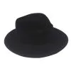 GANGSTER HAT - BLACK PLASTIC FELT FEEL 2 GANGSTER HAT - BLACK PLASTIC FELT FEEL -Wigs for Fancy Dress Sales Shop black flocked gangster2