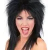 ROCK GOD/STAR/SLASH WIG BLACK SPIKY & LAYERED 1 ROCK GOD/STAR/SLASH WIG BLACK SPIKY & LAYERED -Wigs for Fancy Dress Sales Shop black spiky rocker wig