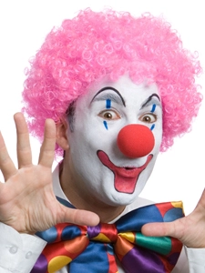 CURLY CLOWN WIG - PINK 3 CURLY CLOWN WIG - PINK