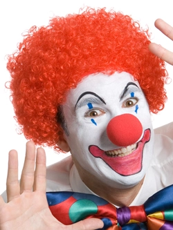 CURLY CLOWN WIG - RED 3 CURLY CLOWN WIG - RED