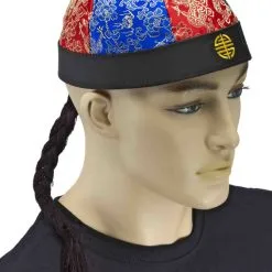 CHINESE COOLIE CAP WITH PIGTAIL