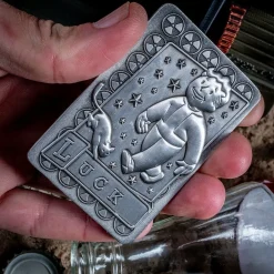 Fallout Luck Limited Edition Metal Perk Card -Wigs for Fancy Dress Sales Shop fallout perkcard luck 12