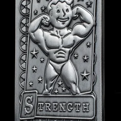 Fallout Strength Limited Edition Metal Perk Card 25 Fallout Strength Limited Edition Metal Perk Card -Wigs for Fancy Dress Sales Shop fallout perkcard strength 4