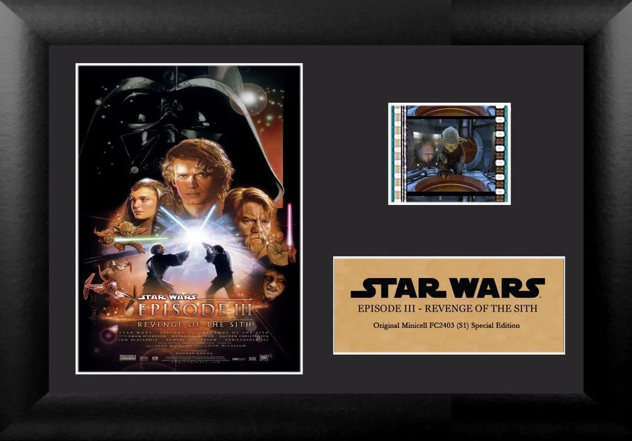 STAR WARS Episode III Revenge Of The Sith Mini Framed Film Cell Preorder 3 STAR WARS Episode III Revenge Of The Sith Mini Framed Film Cell Preorder
