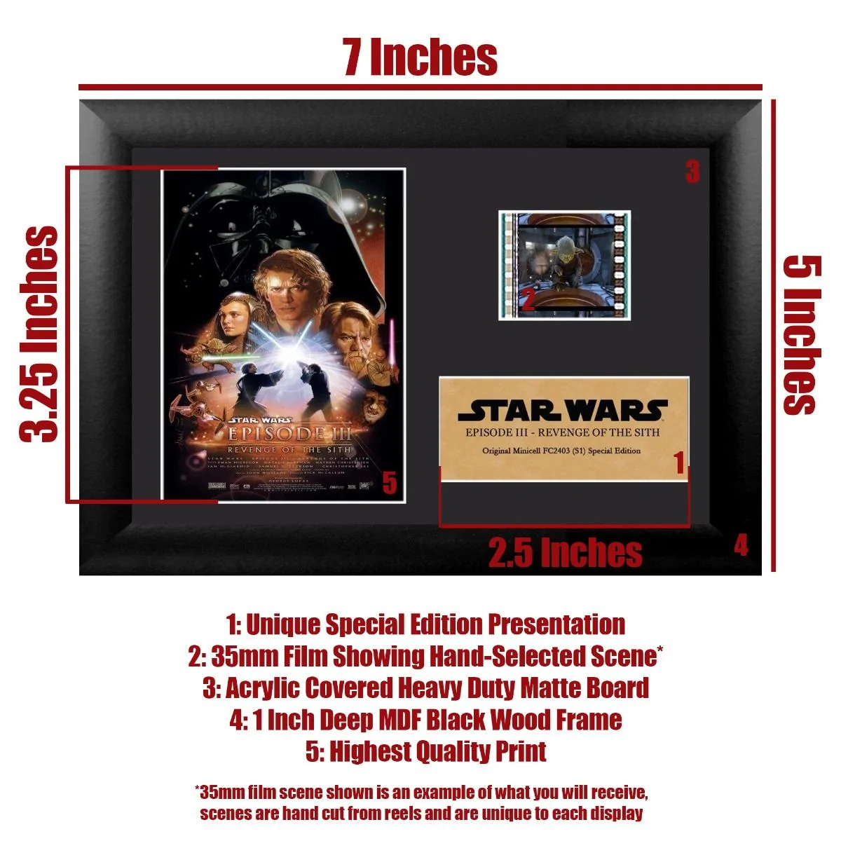 STAR WARS Episode III Revenge Of The Sith Mini Framed Film Cell Preorder 4 STAR WARS Episode III Revenge Of The Sith Mini Framed Film Cell Preorder - Image 2