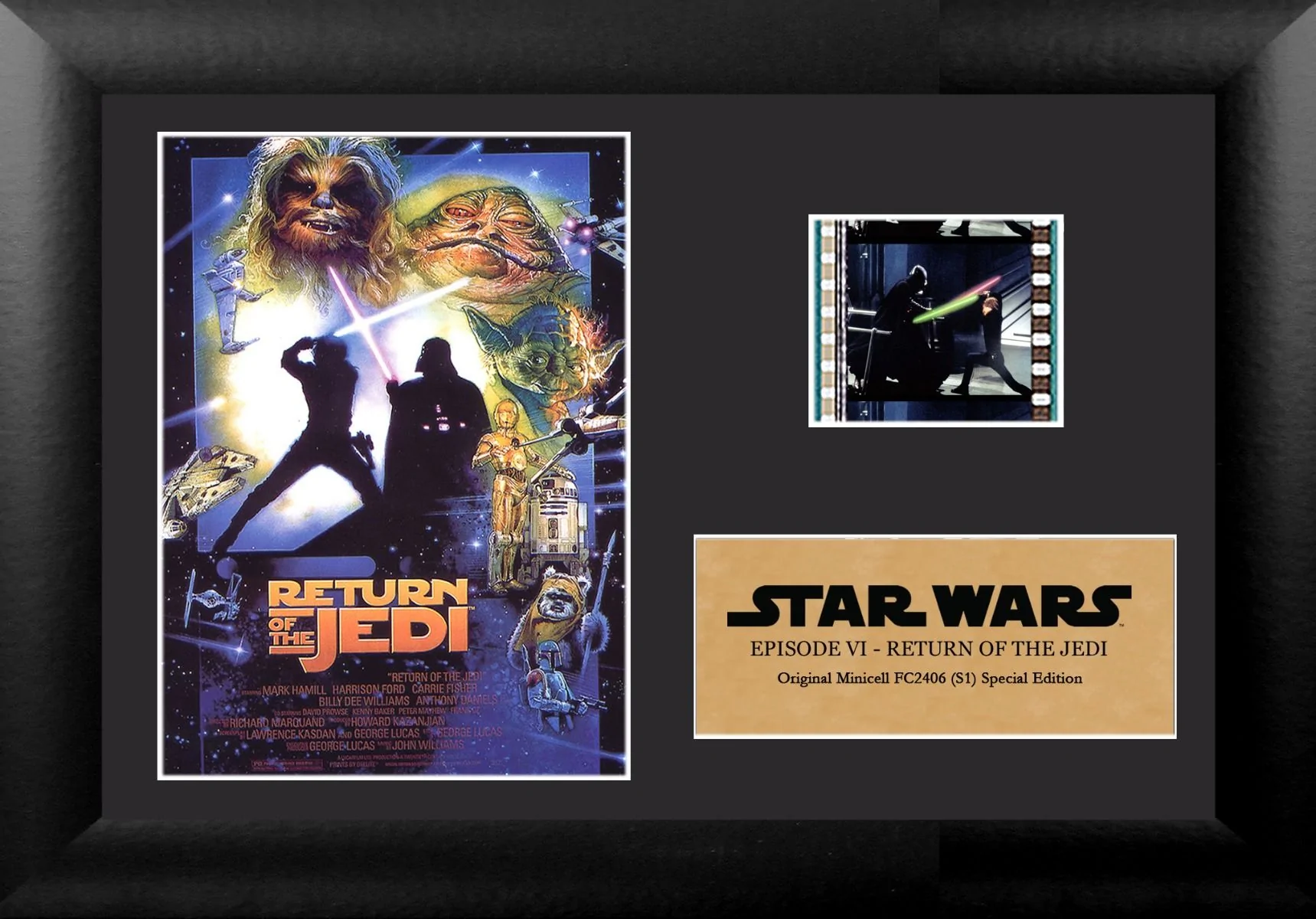 STAR WARS Episode VI Return Of The Jedi Mini Framed Film Cell Preorder 3 STAR WARS Episode VI Return Of The Jedi Mini Framed Film Cell Preorder