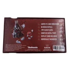 Fallout Nuka World Limited Edition .999 Silver Plated Ticket -Wigs for Fancy Dress Sales Shop flt silv pack back