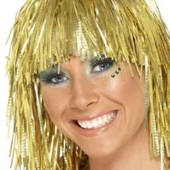 TINSEL WIG - GOLD
