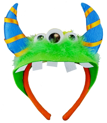 HEADBAND - THREE EYED GREEN MONSTER 3 HEADBAND - THREE EYED GREEN MONSTER