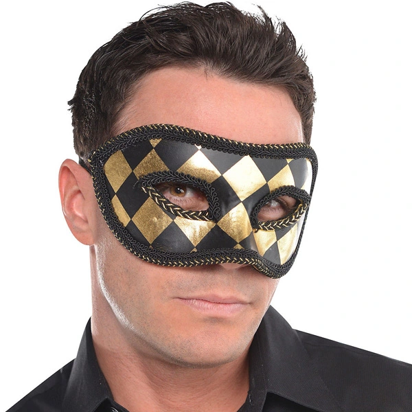 MASK - HARLEQUIN BLACK & GOLD 3 MASK - HARLEQUIN BLACK & GOLD
