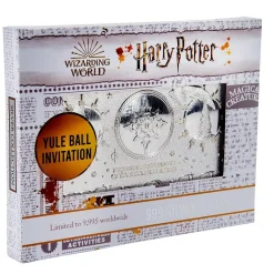 Harry Potter Limited Edition .999 Silver Plated Yule Ball Ticket 18 Harry Potter Limited Edition .999 Silver Plated Yule Ball Ticket -Wigs for Fancy Dress Sales Shop harrypotter yuleball silver invite 1