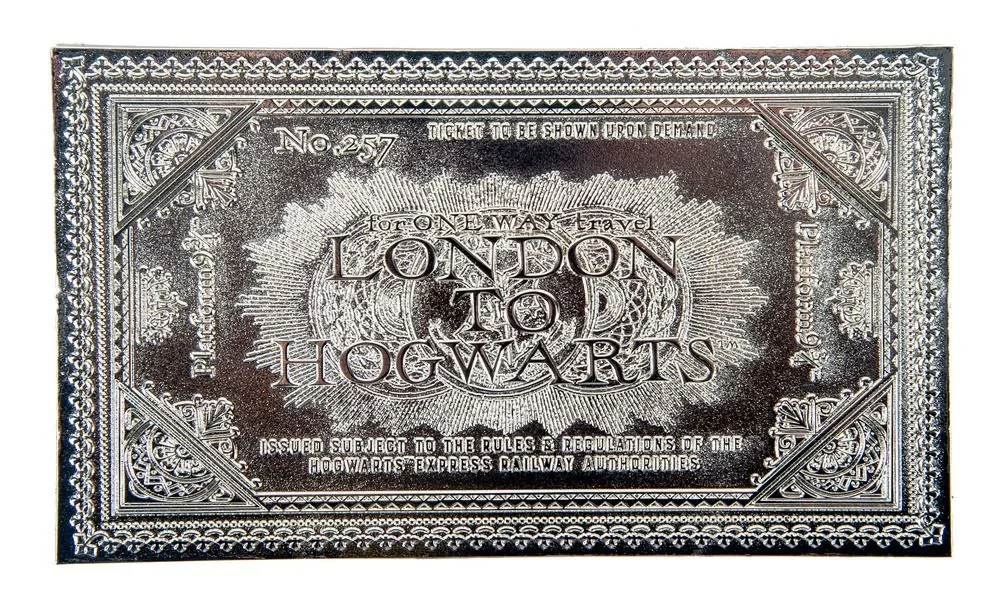 Harry Potter Limited Edition .999 Silver Plated Hogwarts Train Ticket 3 Harry Potter Limited Edition .999 Silver Plated Hogwarts Train Ticket
