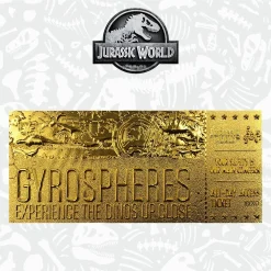 JURASSIC PARK Gyrosphere Limited Edition 24K Gold Plated Ticket 7 JURASSIC PARK Gyrosphere Limited Edition 24K Gold Plated Ticket -Wigs for Fancy Dress Sales Shop jwd 07 presenter